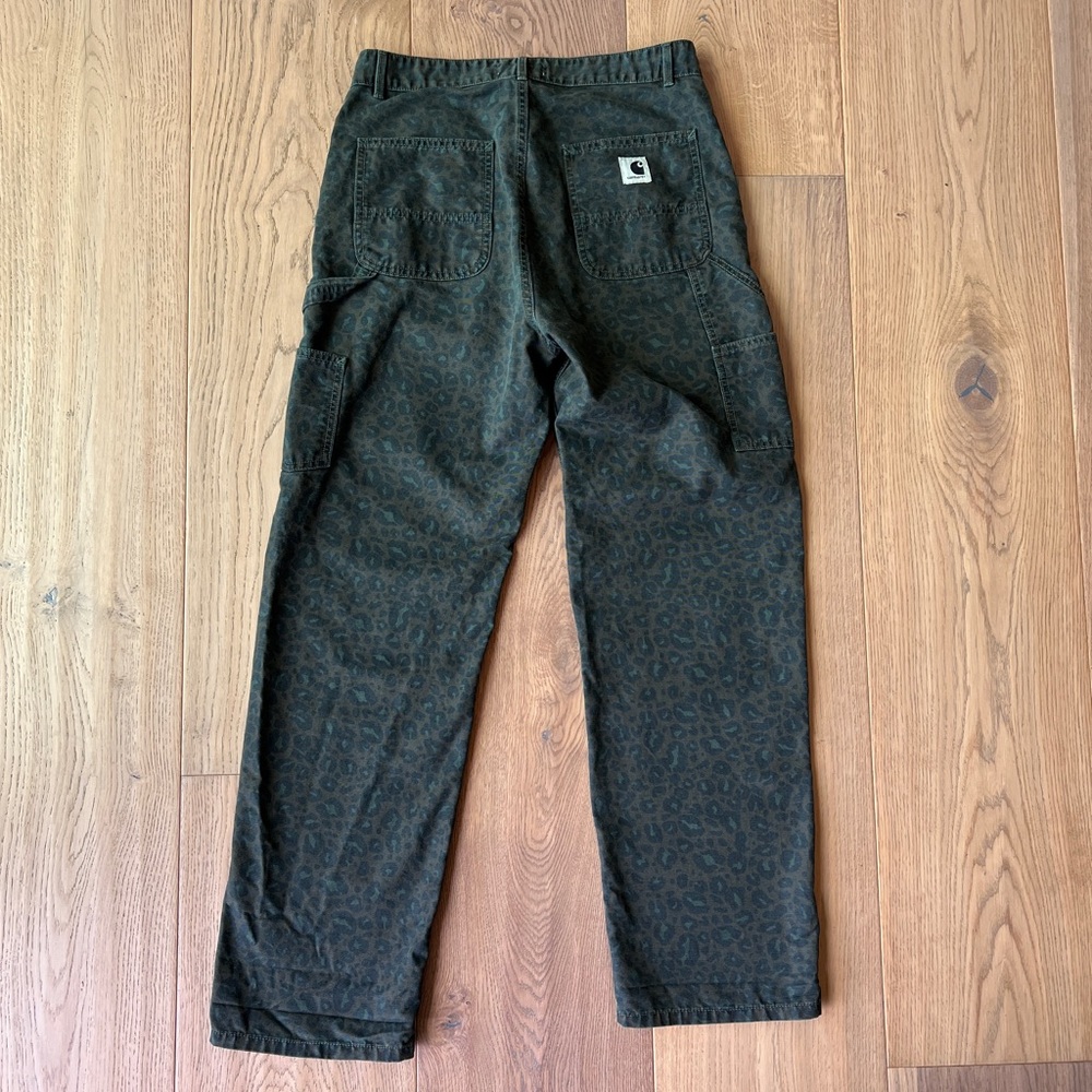 Carhartt WIP Camo Leopard Pierce Pant - size 27 - Office Green